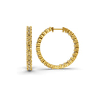 14kt Yellow Gold Meara Round Lab Diamond Hoop Earrings (1 Ct. Tw.) standing product image one