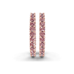 14kt Rose Gold Meara Round Lab Diamond Hoop Earrings (1 Ct. Tw.) side right image one