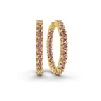 14kt Yellow Gold Meara Round Lab Diamond Hoop Earrings (2 Ct. Tw.) front image