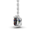 Platinum Lluvia Round Lab Diamond Solitaire Necklace (1/2 Ct. Tw.) side right image one