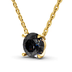14kt Yellow Gold Lluvia Round Lab Diamond Solitaire Necklace (1/2 Ct. Tw.) standing product image one
