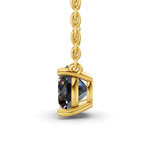 14kt Yellow Gold Lluvia Round Lab Diamond Solitaire Necklace (1/2 Ct. Tw.) side right image one