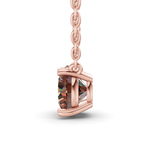 14kt Rose Gold Lluvia Round Lab Diamond Solitaire Necklace (1/2 Ct. Tw.) side right image one