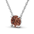 Platinum Lluvia Round Lab Diamond Solitaire Necklace (1/2 Ct. Tw.) standing product image one