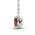 Platinum Lluvia Round Lab Diamond Solitaire Necklace (1/2 Ct. Tw.) side right image one