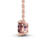 14kt Rose Gold Lluvia Round Lab Diamond Solitaire Necklace (1/2 Ct. Tw.) side right image one