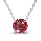 Platinum Lluvia Round Lab Diamond Solitaire Necklace (1/2 Ct. Tw.) front image
