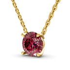 14kt Yellow Gold Lluvia Round Lab Diamond Solitaire Necklace (1/2 Ct. Tw.) standing product image one