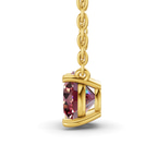 14kt Yellow Gold Lluvia Round Lab Diamond Solitaire Necklace (1/2 Ct. Tw.) side right image one