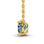 14kt Yellow Gold Lluvia Round Lab Diamond Solitaire Necklace (1/2 Ct. Tw.) side right image one