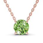 14kt Rose Gold Lluvia Round Lab Diamond Solitaire Necklace (1 Ct. Tw.) front image