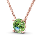 14kt Rose Gold Lluvia Round Lab Diamond Solitaire Necklace (1 Ct. Tw.) standing product image one