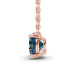 14ct Rose Gold Lluvia Round Lab Diamond Solitaire Necklace (1/2 Ct. Tw.) side right image one