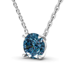 Platinum Lluvia Round Lab Diamond Solitaire Necklace (1/2 Ct. Tw.) standing product image one
