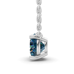Platinum Lluvia Round Lab Diamond Solitaire Necklace (1/2 Ct. Tw.) side right image one