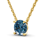 14kt Yellow Gold Lluvia Round Lab Diamond Solitaire Necklace (1/2 Ct. Tw.) standing product image one