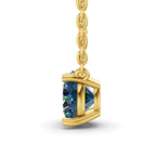 14kt Yellow Gold Lluvia Round Lab Diamond Solitaire Necklace (1/2 Ct. Tw.) side right image one