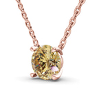 14kt Rose Gold Lluvia Round Lab Diamond Solitaire Necklace (1/2 Ct. Tw.) standing product image one