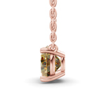 14kt Rose Gold Lluvia Round Lab Diamond Solitaire Necklace (1/2 Ct. Tw.) side right image one