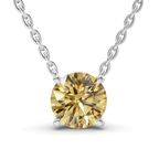 Platinum Lluvia Round Lab Diamond Solitaire Necklace (1/2 Ct. Tw.) front image