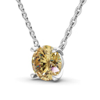 Platinum Lluvia Round Lab Diamond Solitaire Necklace (1/2 Ct. Tw.) standing product image one
