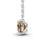 Platinum Lluvia Round Lab Diamond Solitaire Necklace (1/2 Ct. Tw.) side right image one
