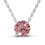 Platinum Lluvia Round Lab Diamond Solitaire Necklace (1/2 Ct. Tw.) front image