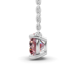 Platinum Lluvia Round Lab Diamond Solitaire Necklace (1/2 Ct. Tw.) side right image one