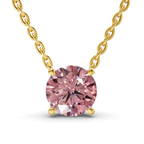 14kt Yellow Gold Lluvia Round Lab Diamond Solitaire Necklace (1/2 Ct. Tw.) front image