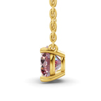 14kt Yellow Gold Lluvia Round Lab Diamond Solitaire Necklace (1/2 Ct. Tw.) side right image one