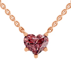 14kt Rose Gold Amalia Heart Lab Diamond Solitaire Necklace (4 Ct. Tw.) front image