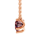 14kt Rose Gold Amalia Heart Lab Diamond Solitaire Necklace (4 Ct. Tw.) side right image one