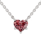 Platinum Amalia Heart Lab Diamond Solitaire Necklace (4 Ct. Tw.) front image