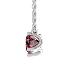 Platinum Amalia Heart Lab Diamond Solitaire Necklace (4 Ct. Tw.) side right image one