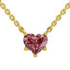 14kt Yellow Gold Amalia Heart Lab Diamond Solitaire Necklace (4 Ct. Tw.) front image