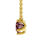14kt Yellow Gold Amalia Heart Lab Diamond Solitaire Necklace (4 Ct. Tw.) side right image one