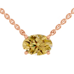 14kt Rose Gold Fernanda Oval Lab Diamond Solitaire Necklace (2 Ct. Tw.) front image