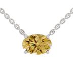 14kt White Gold Fernanda Oval Lab Diamond Solitaire Necklace (1 Ct. Tw.) front image