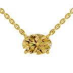 14kt Yellow Gold Fernanda Oval Lab Diamond Solitaire Necklace (1 Ct. Tw.) front image