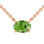 14kt Rose Gold Fernanda Oval Lab Diamond Solitaire Necklace (2 Ct. Tw.) front image