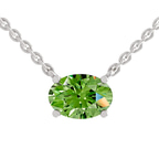 14kt White Gold Fernanda Oval Lab Diamond Solitaire Necklace (1 Ct. Tw.) front image