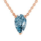 14kt Rose Gold Fiona Pear Lab Diamond Solitaire Necklace (1/2 Ct. Tw.) front image