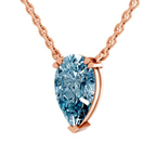 14kt Rose Gold Fiona Pear Lab Diamond Solitaire Necklace (1/2 Ct. Tw.) standing product image one