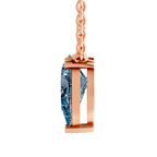 14kt Rose Gold Fiona Pear Lab Diamond Solitaire Necklace (1/2 Ct. Tw.) side right image one