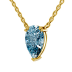 14kt Yellow Gold Fiona Pear Lab Diamond Solitaire Necklace (1/2 Ct. Tw.) standing product image one
