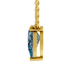 14kt Yellow Gold Fiona Pear Lab Diamond Solitaire Necklace (1/2 Ct. Tw.) side right image one
