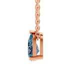 14kt Rose Gold Marisol Pear Lab Diamond Solitaire Necklace (2 Ct. Tw.) side right image one