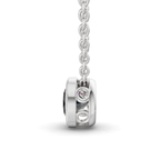 10kt White Gold Agustina Round Bezel Lab Diamond Solitaire Necklace (1/2 Ct. Tw.) side right image one