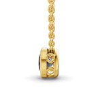 14kt Yellow Gold Agustina Round Bezel Lab Diamond Solitaire Necklace (1/2 Ct. Tw.) side right image one