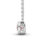 14ct White Gold Agustina Round Bezel Lab Diamond Solitaire Necklace (1/2 Ct. Tw.) side right image one